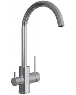 Смеситель для кухни Florentina Клио с подключением под фильтр нержавеющая сталь